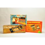 Group of retro / vintage / collectable games including Little Professor, Speak and Spell plus FOTO