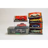 Diecast car group to include various makers. Mercedes, MG, Renault etc. M in Boxes. (7)