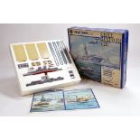 Triang Minic Ships Naval Harbour set comprising of 2 Ships with various accessories. Some warping