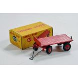 Dinky No. 429 Trailer in red including ridged hubs with black treaded tyres. NM to M in E Box.