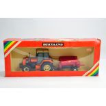 Britains Farm 1/32 No. 9607 Renault 145-14 Tractor and Vicon Spreader Set. E to NM in VG to E Box.