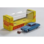 Dinky No. 142 Jaguar Mk. X in steel blue with red interior. Export Box. E to NM in VG to E Box.