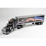 Franklin Mint Large Scale Precision Model Peterbilt Tractor Unit with Fridge Trailer. Mirrors