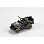 Dinky No. 25y Military Jeep in green with white tyes. Would benefit from a clean otherwise E.
