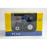 Universal Hobbies 1/32 New Holland T7.210 Union Jack Tractor. M in Box.