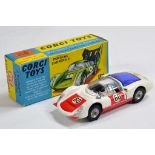 Corgi No. 330 Porsche Carrera 6 with white body, red doors and bonnet with racing number 60. E to NM