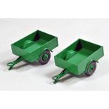 Pair of Dinky Green Trailers. E to NM. (2)