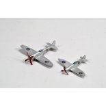 Dinky No. 62a Spitfire and No. 730 Tempest II. Generally VG. (2)