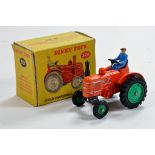 Dinky No. 301 Field Marshall Tractor with orange body, green hubs, black steering wheel and