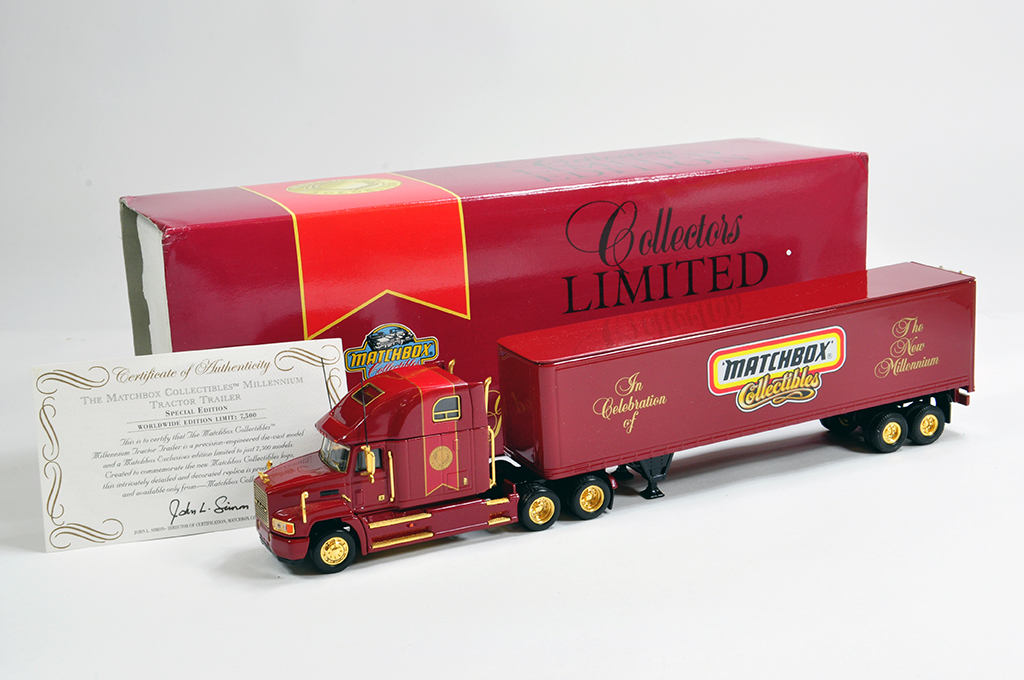 Matchbox Collectibles Diecast Truck No. DYM37796 Mack Curtainside. Millennium special edition. NM to