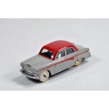 Dinky No. 176 Austin A105 Saloon. Grey with Red Roof and Flashes. White Wheels. Generally G to VG.