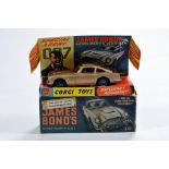 Corgi No. 261 James Bond Aston Martin DB5 Goldfinger issue in gold. VG to E in G Box.