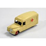 Dinky No. 30h Daimler Ambulance with cream body, red ridged hubs with black smooth tyres. Fine