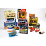 Interesting assortment of Diecast from various makers. Corgi, Matchbox and Dinky. Various issues. VG