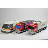 Trio of Large Scale Micro Machine Plastic Trucks / Cases. (3)