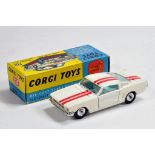 Corgi No. 325 Ford Mustang Fastback Competition in pure white body with twin red racing stripes. E