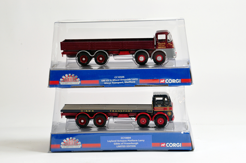 Corgi 1/50 Diecast Truck No. CC10506 ERF 8 Wheeler plus CC10604 Leyand Octopus. Rileys and Gibbs