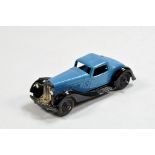 Dinky No. 36b Bentley with mid blue body, black detailed chassis and ridged hub. Grill needs a