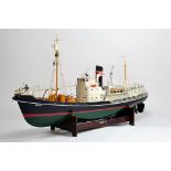 Graupner Rau IX Radio Controlled Hand Built (Kit) Model Whaling Boat. Approx 102 x 19 cm. Untested.