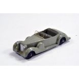 Dinky No. 38c Lagonda with pale grey body, mid grey seats, black ridged hubs. Generally a fine VG to