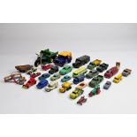 A large and interesting assortment of diecast toys from various makers including Dinky, Matchbox and