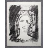 ALBERT HOUTHUESEN [1903-1979] Girl, 1964. Lithograph, on hand made Barcham Green Crisbrook paper.