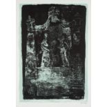 JOHN PIPER CH [1903-1992] Exton, Rutland: monument by Grinling Gibbons, 1964. Lithograph, on hand