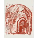 JOHN PIPER CH [1903-1992] Malmesbury, Wiltshire: the south porch, 1964. Lithograph, on hand made