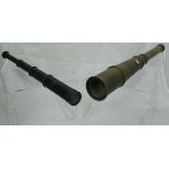 A replica 15" three draw telescope stamped "W. Ottway & Co.