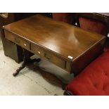 A Bevan Funell Reprodux mahogany and cross-banded sofa table in the Regency style