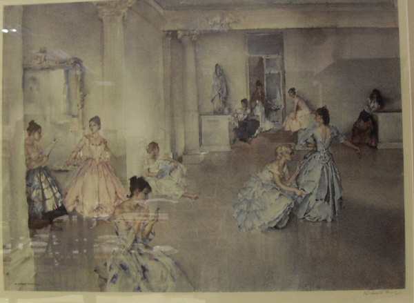 AFTER SIR WILLIAM RUSSELL FLINT 'Casual Assembly' colour print,