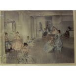 AFTER SIR WILLIAM RUSSELL FLINT 'Casual Assembly' colour print,