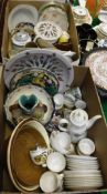 A large quantity of various china wares to include tea wares, modern Chinese teapot,