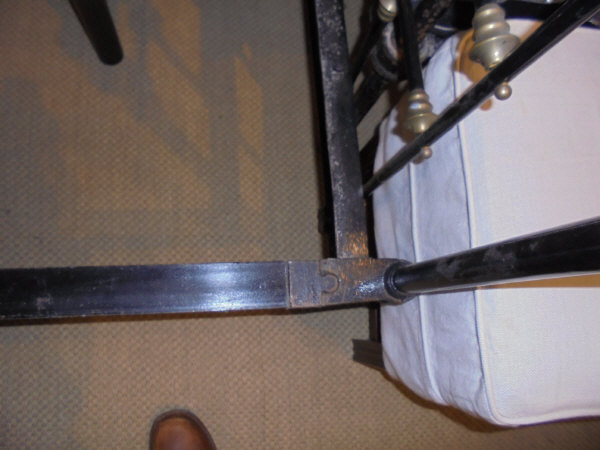 A brass and painted Victorian double bedstead CONDITION REPORTS Frame is just under - Image 6 of 6