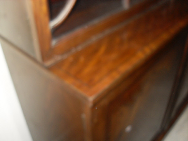 A 19th Century mahogany and inlaid bookcase cabinet, - Image 9 of 11