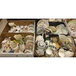 Six boxes of various china wares to include dinner wares and tea wares