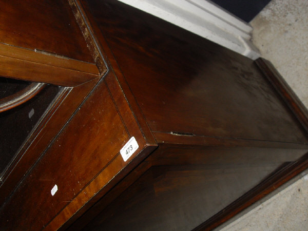 A 19th Century mahogany and inlaid bookcase cabinet, - Image 6 of 11