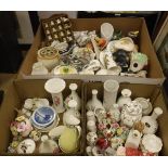 A selection of various china wares to include a Poole figure of a seated bear,