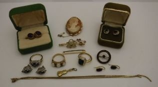 A collection of various ladies costume and other jewellery including various rings