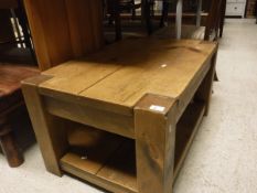 An Eastern hardwood square coffee table,