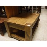 An Eastern hardwood square coffee table,