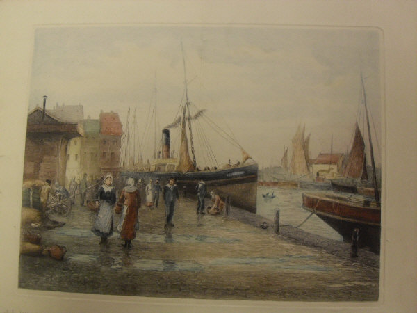 AFTER E H BARBER "French fishing village", colour engraving, signed in pencil lower right, - Image 3 of 6