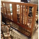 An Edwardian mahogany and inlaid double bedstead CONDITION REPORTS Frame is very