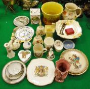 A quantity of various china wares to include Clarice Cliff "Celtic Harvest" conserve pot and cover,