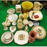 A quantity of various china wares to include Clarice Cliff "Celtic Harvest" conserve pot and cover,