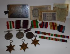 A collection of medals relating to Private Thomas White, 8th Army including 1939-45 Star,