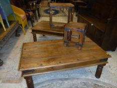 Four assorted Eastern Hardwood coffee tables