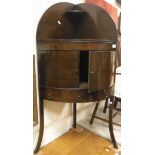 A 19th Century mahogany bow fronted corner washstand,