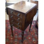 A Victorian mahogany Pembroke work table,