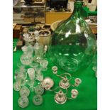 A collection of various glassware to include various 19th Century open salts, four decanters,